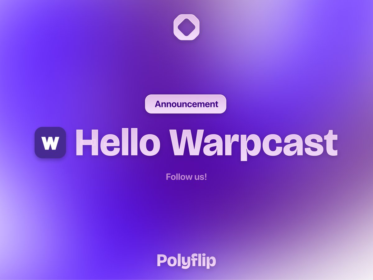 polyflipio's tweet photo. Hello @farcaster_xyz 💜
We're now on the purple social, follow us and you won't regret it 👀

follow us → https://t.co/dn8z73ze7C https://t.co/Fn3j6tA8tt