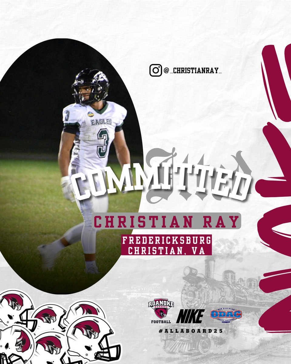 ChristianRay06's tweet image. I am very blessed to announce that I am committed to Roanoke College‼️‼️‼️