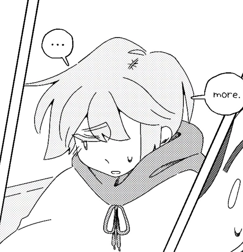 rainy day AND sunday so i'm gonna work on comic all day hehehehe ^p^) here kouta being greedy 