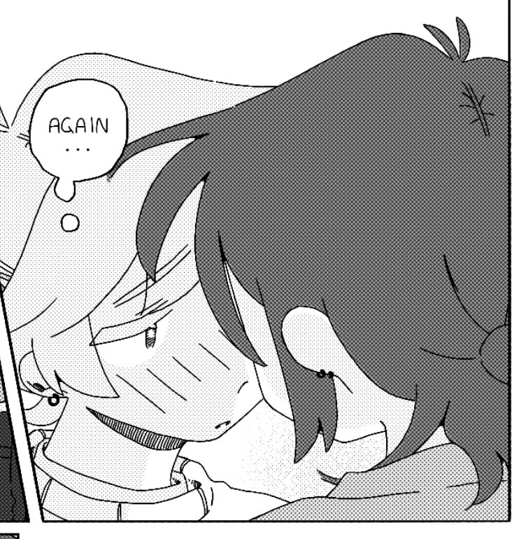 rainy day AND sunday so i'm gonna work on comic all day hehehehe ^p^) here kouta being greedy 