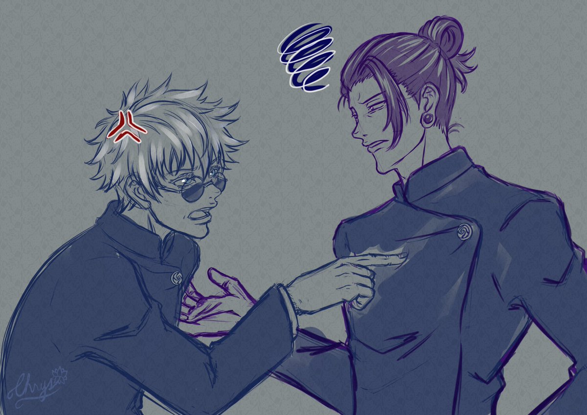 DestinyXIII_Art's tweet photo. they are so silly in Phantom Parade HI/PD arc event, having beef with each other lmao

i wanted to draw/sketch them in my style (idk, i feel like my style keeps on changing whenever i don't draw for a long time 😭). and that's another WIP-

#GojoSatoru #GetoSuguru #JujutsuKaisen https://t.co/uxOGHveSq5