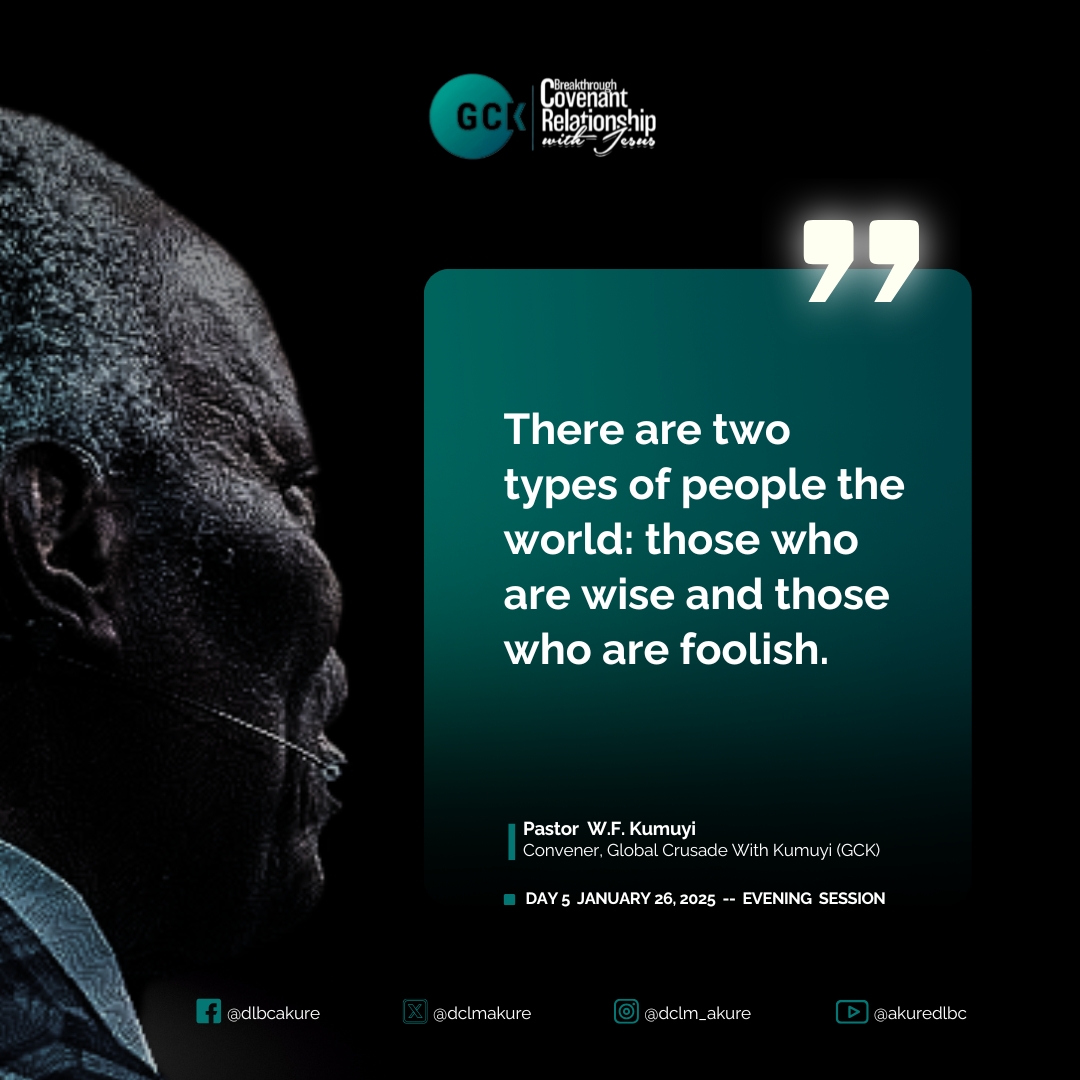 dclmakure's tweet photo. Some notable quotes from PASTOR W F KUMUYI at the Day 4 of the ongoing Akure January Global Crusade With Kumuyi

#quotes #gckwithkumuyi2025 #GCKinAkure #gospel
#DLconversations https://t.co/aISTC4jwGN