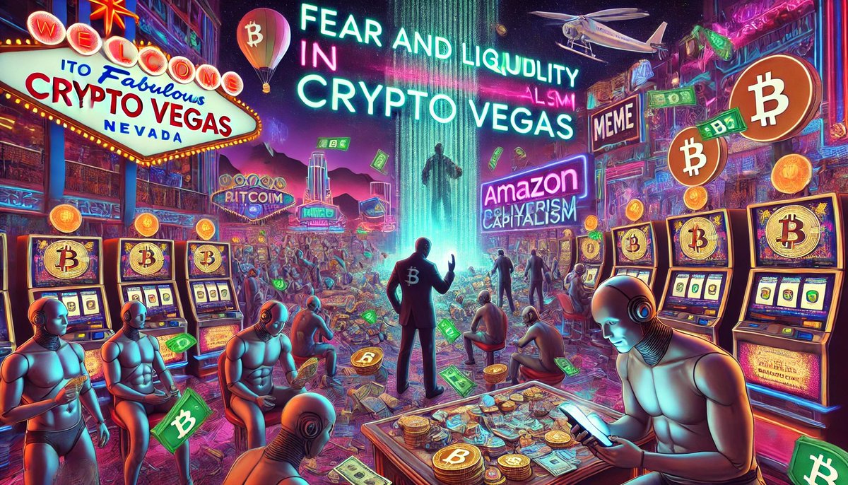 JUST GOT OFF THE PHONE WITH MR NAKAMOTO. HE SAID FEAR AND LIQUIDITY IN CRYPTO VEGAS IS THE BEST BOOK HE'S READ IN HIS ENTIRE LIFE! BUY YOUR FAVORITE BITCOIN MEMECOIN LATE•STAGE•CAPITALISM NOW OR THE BOOK amazon.com/dp/B0DSQ89V22