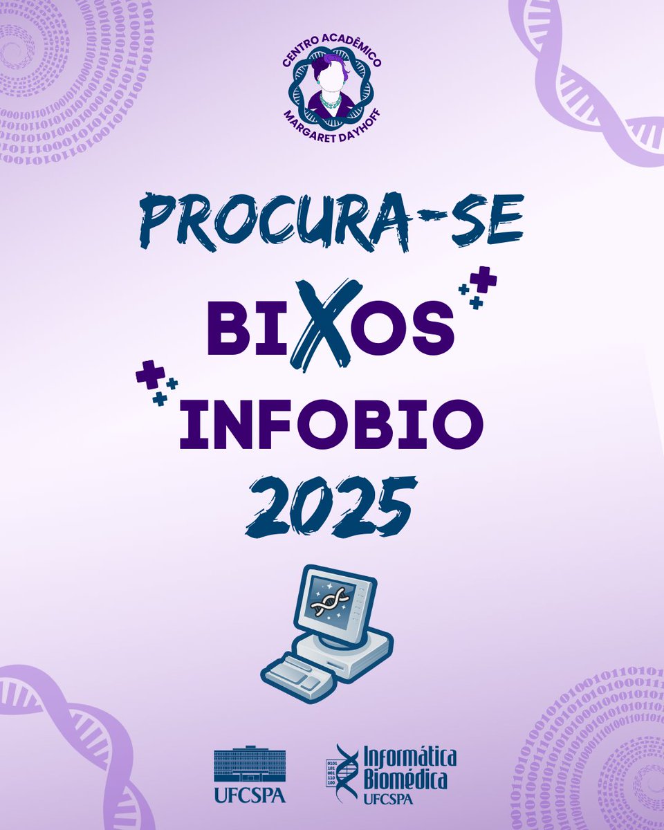 nandsgo's tweet photo. Sisu tomou chá de sumiço, mas já dá pra postar né?

PROCURA-SE BIXOS INFOBIO 2025 💜

Você aí classificado em Informática Biomédica na UFCSPA manifeste-se aqui ou no insta pelo @camdinfobio!!

Sejam bem-vind@s <3

Se você tem alguma dúvida sobre o curso ou a UFCSPA, pode chamar! https://t.co/6ChZYmZT15