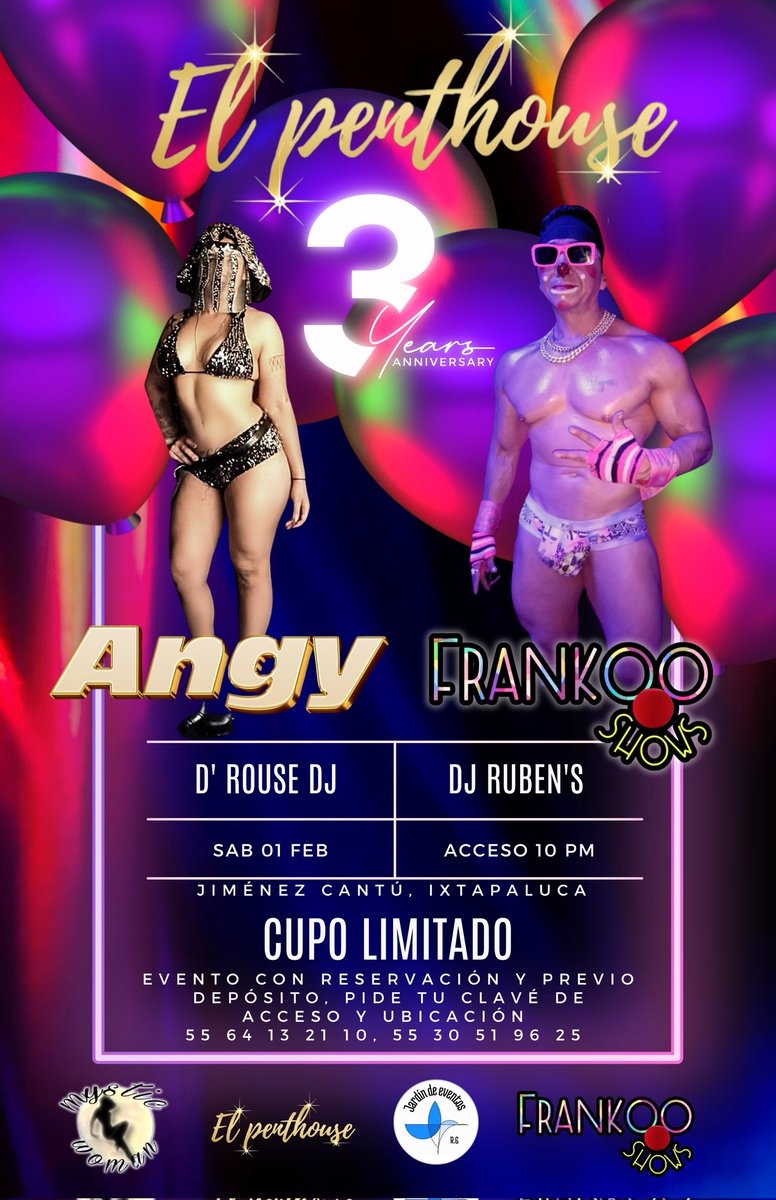 Próximo sábado 1ero. De febrero los esperamos en el 3er. Aniversario de <a href="/PenthouseClubSw/">El Penthouse</a> 
Y próximamente reapertura en una nueva sede....