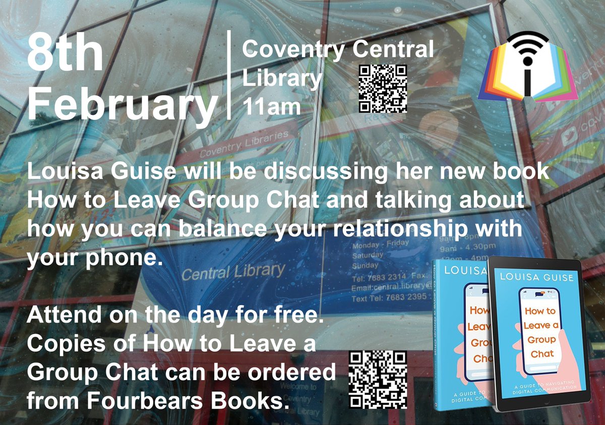 Louisa Guise Author (@whatiwrote_) on Twitter photo The book tour continues. Coming up, catch me <a href="/WolvesLitFest/">Wolverhampton Literature Festival</a> on Saturday, signing books <a href="/SheepBooks/">Blue Sheep Books</a> on Sunday, and <a href="/covlibraries/">Coventry Libraries and Information Service 📚</a> the following Saturday 8th February. #BookTwitter #bookcommunity #authorevents #ShamelessSelfpromo The book tour continues. Coming up, catch me <a href="/WolvesLitFest/">Wolverhampton Literature Festival</a> on Saturday, signing books <a href="/SheepBooks/">Blue Sheep Books</a> on Sunday, and <a href="/covlibraries/">Coventry Libraries and Information Service 📚</a> the following Saturday 8th February. #BookTwitter #bookcommunity #authorevents #ShamelessSelfpromo