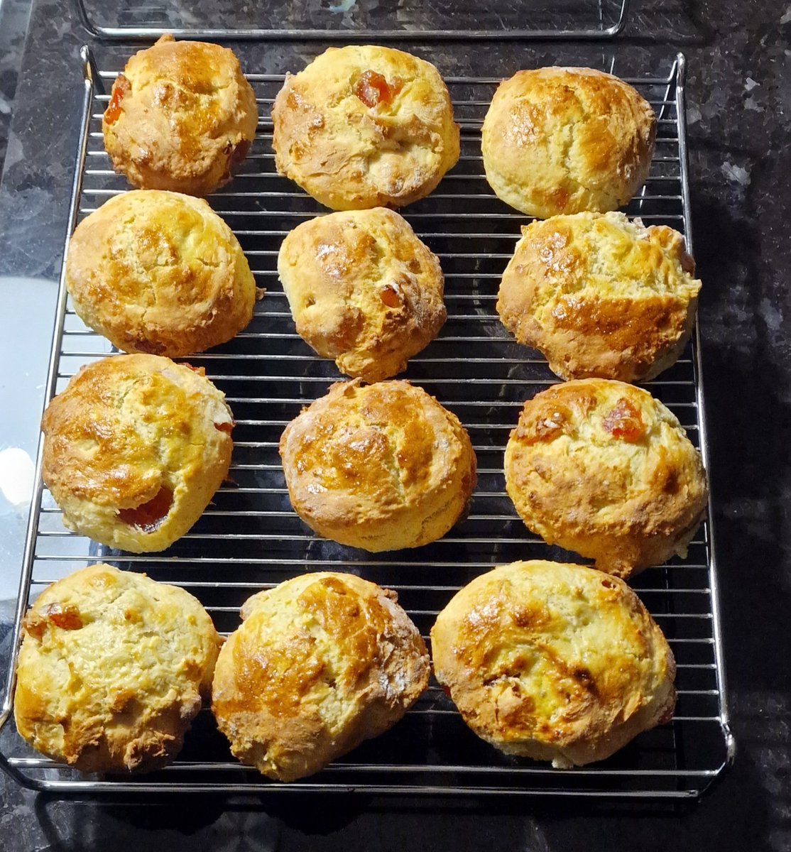 StephODoc's tweet photo. Sunday bakes - four cheese and basil loaf with gouda on top, bagels topped with everything seasoning, and cherry scones 😊 #baking #breadbaking #homemade https://t.co/kAaI8WvIgJ