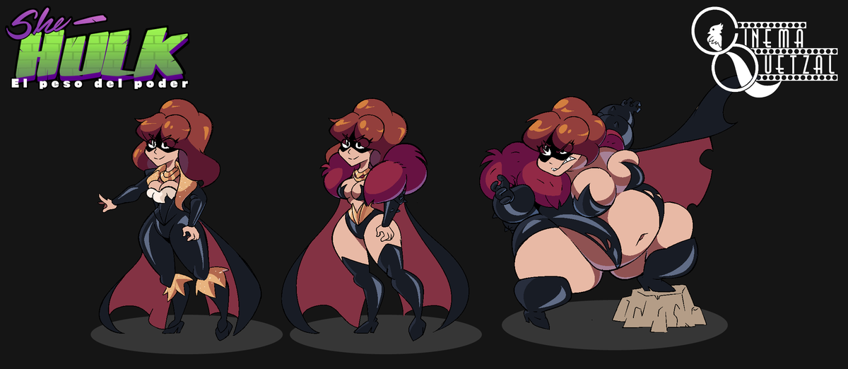 JuanSubeBBW's tweet photo. Nuevos diseño beta de Titania para el cómic. Sí, ella tendrá que ponerse a la altura, o a la anchura de nuestra protagonista. https://t.co/2jMVT4xdIy