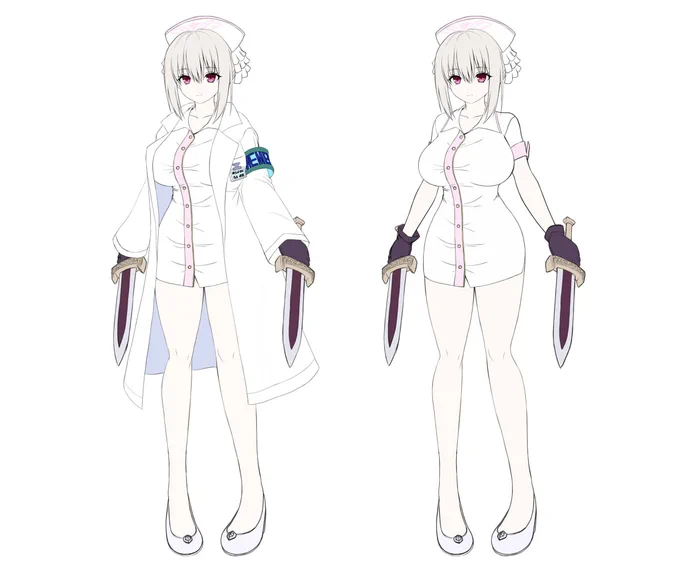 絵の完成までまだ時間がかかるので銀髪企画の追加キャラに着色したものを貼って逃げる。 