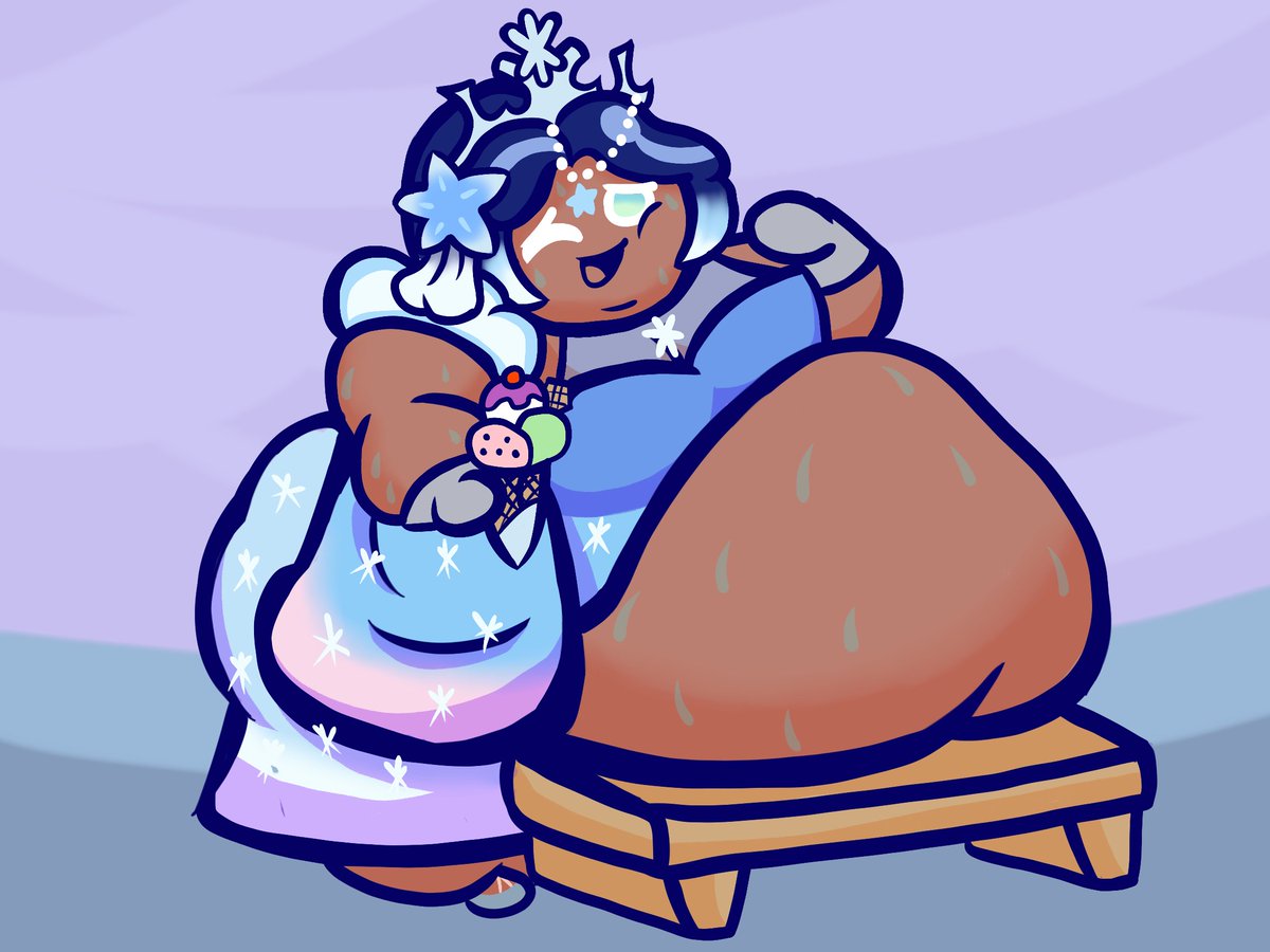 SORRY FOR THE DELAY
but here it is, my part of the art trade with my friend <a href="/kirigamium/">Kirigamium</a> 
Classic Starfruit cookie situation on a hot day