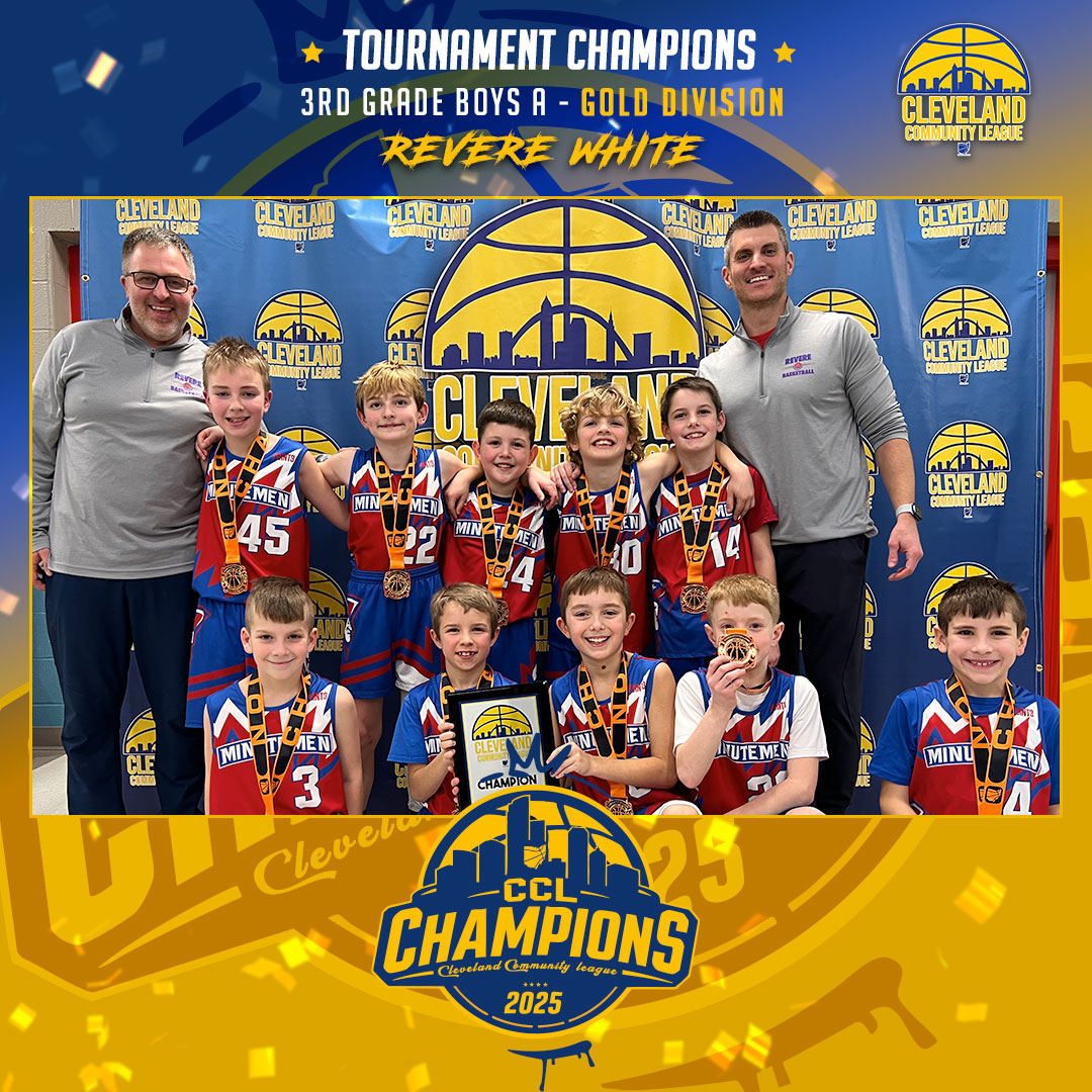 CCL 3rd-grade boys A gold division champs, Revere White! <a href="/revereminutemen/">Revere Sports 7-12</a> <a href="/RevereBoysBball/">Coach Rahas</a>