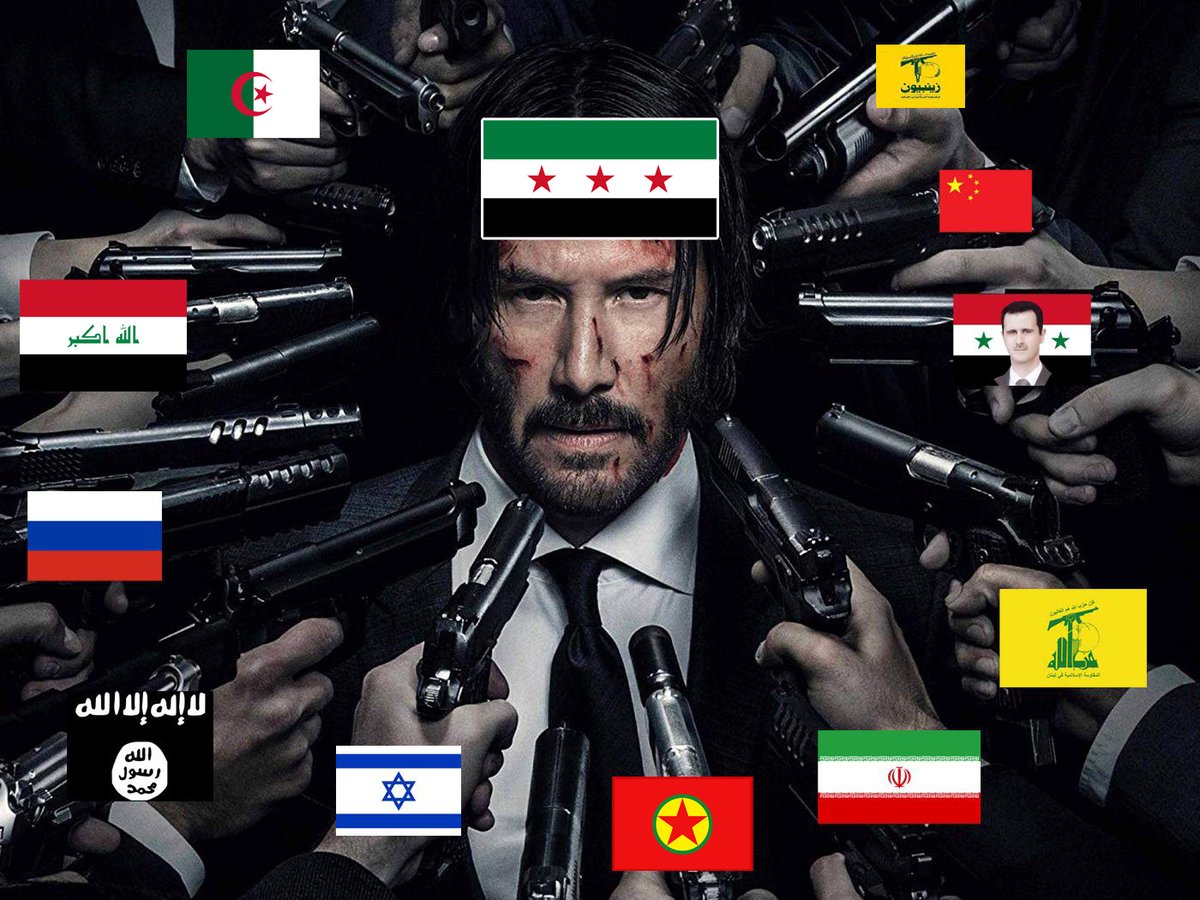 abdalhadealani's tweet photo. After ISIS's latest release, declaring the Syrian state as "enemies of Islam," it's pretty clear to everyone now who Syria's real enemies are.

The entire axis of evil has openly united today to stand against Syria. https://t.co/amh0qN7LI2
