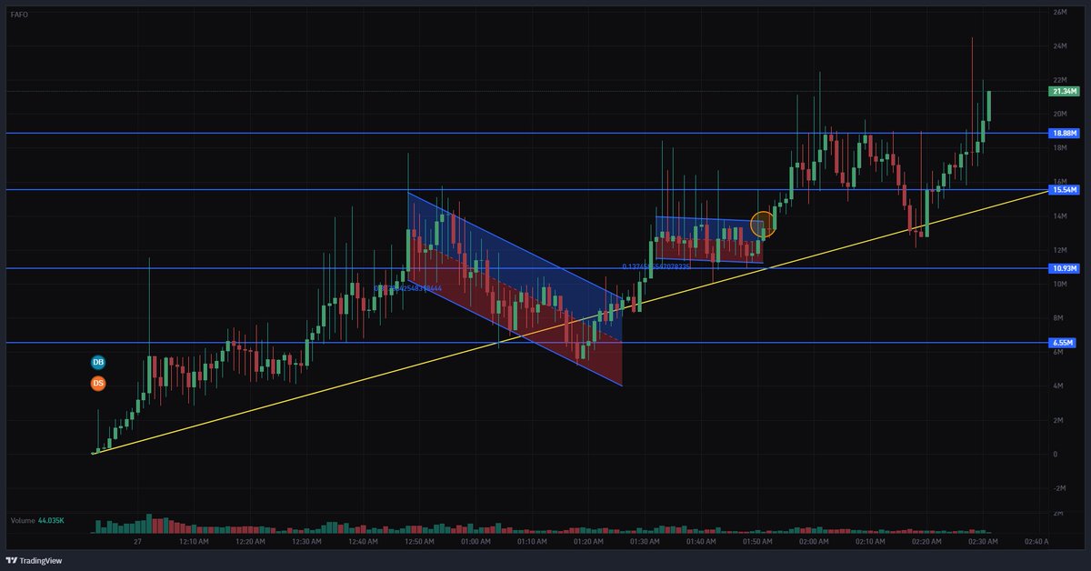 22m market cap 

20,000 holders

almost $100m in volume 

all in just 2 hours 

$FAFO