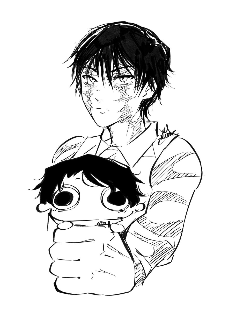 #yutamaki here is maki and her husband yuta. she squeezes him till he pops