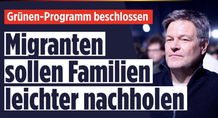 Na klar. Alle sollen kommen, alle sollen bleiben. Alle sollen alles dürfen. Hauptsache es geht wider die Interessen der Mehrheitsgesellschaft. Wer Grün wählt oder toleriert, wählt den Untergang unseres Landes.