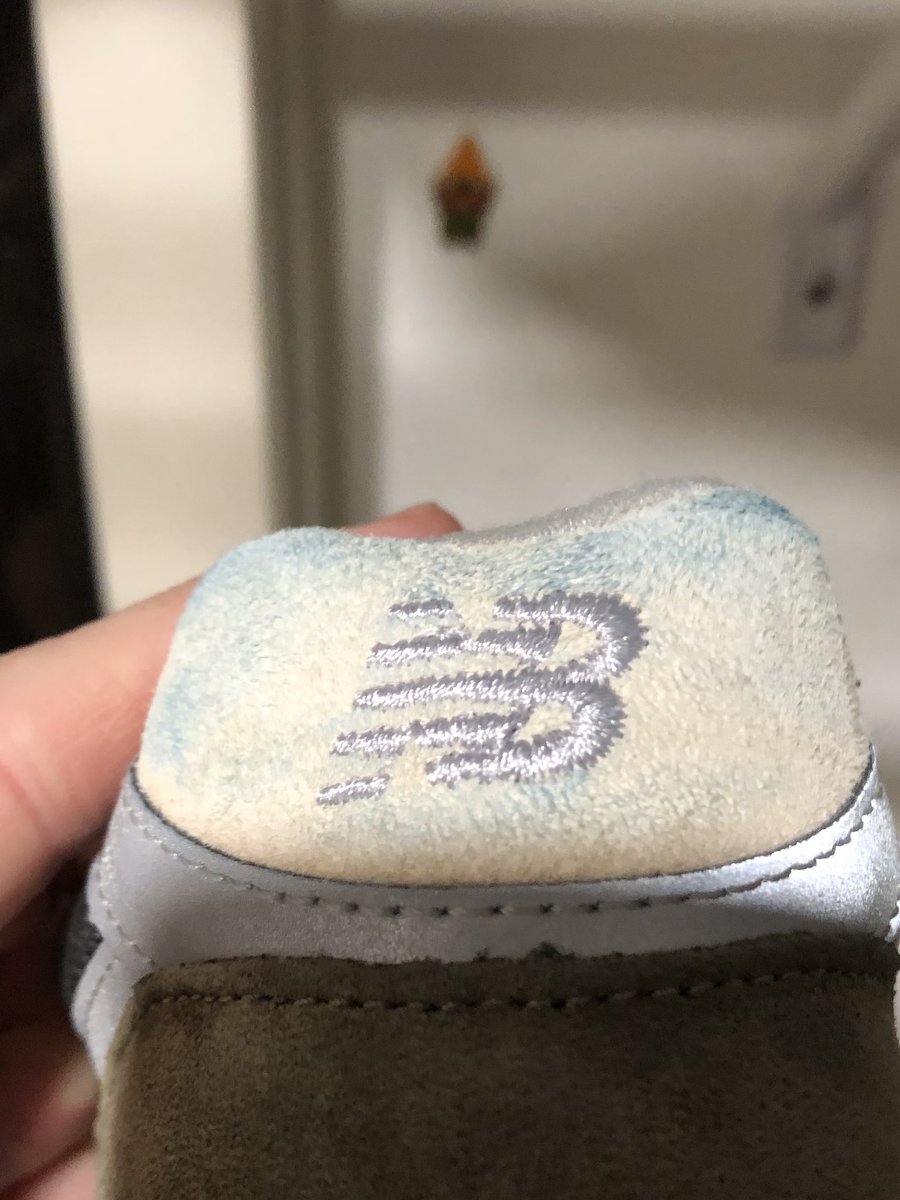 dadbod503's tweet photo. Help me Sneaker Twitter! Wore my Concepts 998s for the first time with jeans I forgot I hadn’t washed yet and dye transferred. 🤦🏼‍♂️ Any tips on how or if it’s even possible to clean off? 🙏🏻🤞🏼#sneakers #sneakerhead #shoes https://t.co/t2U18sDgy4