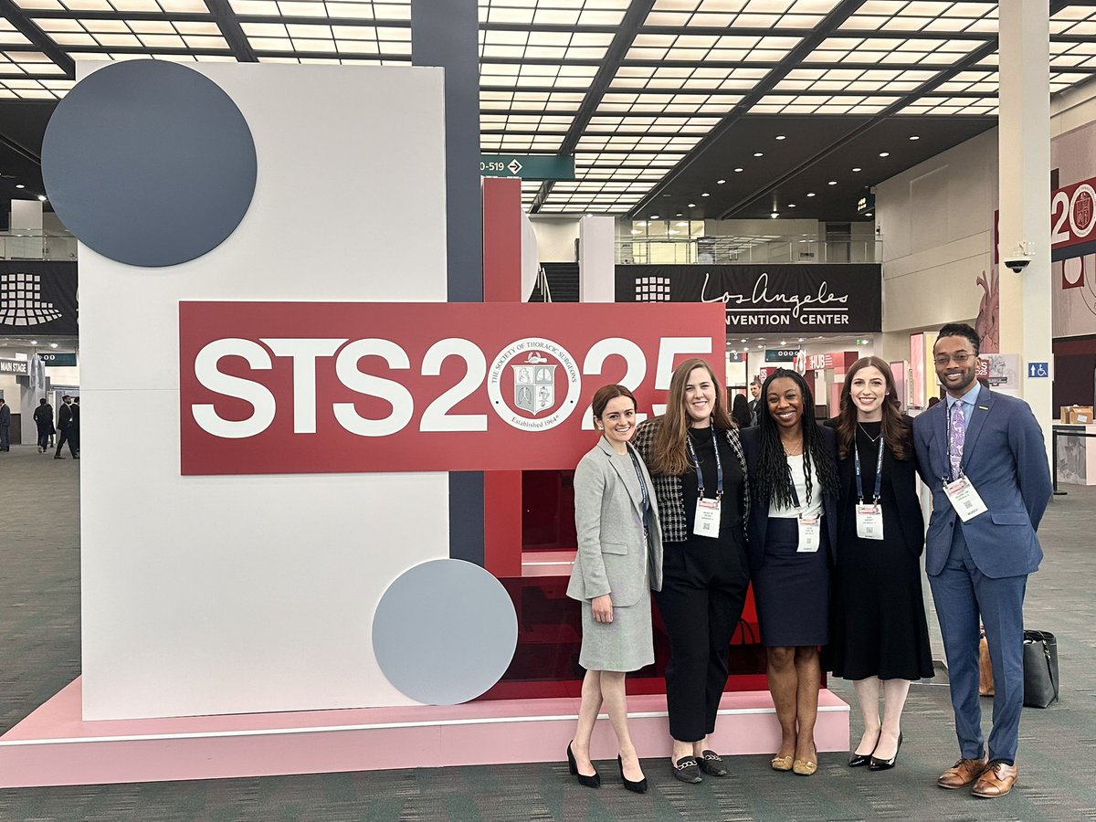 AJS Student and Resident Scholar (STARS) Committee (@ajs_stars) on Twitter photo It was great uniting with eachother as well as reuniting with other #stars alumni <a href="/STS_CTsurgery/">The Society of Thoracic Surgeons</a> #STS2025✨
<a href="/WendelynOslock/">Wendelyn Oslock, MD, MBA (she/her)</a> <a href="/nmmott/">Nicole Mott</a> <a href="/AlexisChidi/">Alexis Chidi, MD PhD</a> <a href="/SaraSakowitz/">Sara Sakowitz</a> It was great uniting with eachother as well as reuniting with other #stars alumni <a href="/STS_CTsurgery/">The Society of Thoracic Surgeons</a> #STS2025✨
<a href="/WendelynOslock/">Wendelyn Oslock, MD, MBA (she/her)</a> <a href="/nmmott/">Nicole Mott</a> <a href="/AlexisChidi/">Alexis Chidi, MD PhD</a> <a href="/SaraSakowitz/">Sara Sakowitz</a>