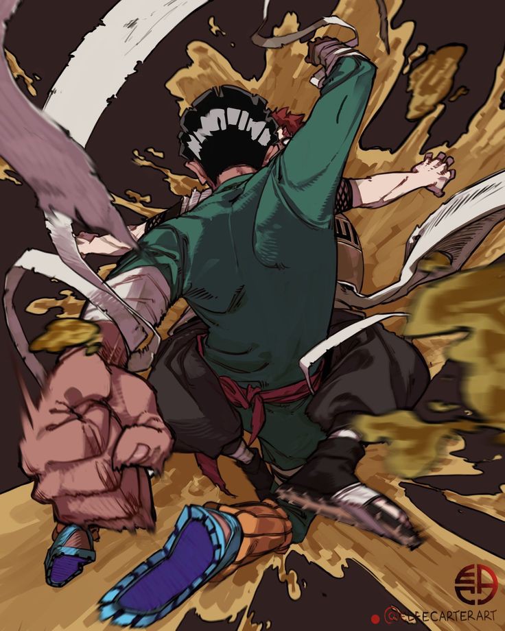 4th_tsunade's tweet photo. Lee vs Gaara https://t.co/x52dUSWwhw