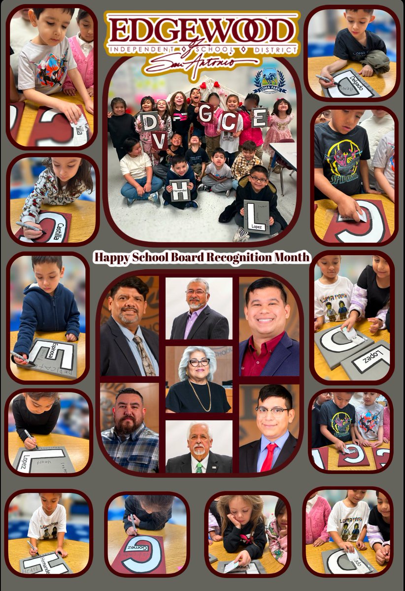 Happy school board recognition month. Thanks for your time and all you do! 
<a href="/EISDofSA/">Edgewood ISD</a> <a href="/LomaParkES/">Loma Park Elementary</a> 
#SchoolBoardMonth