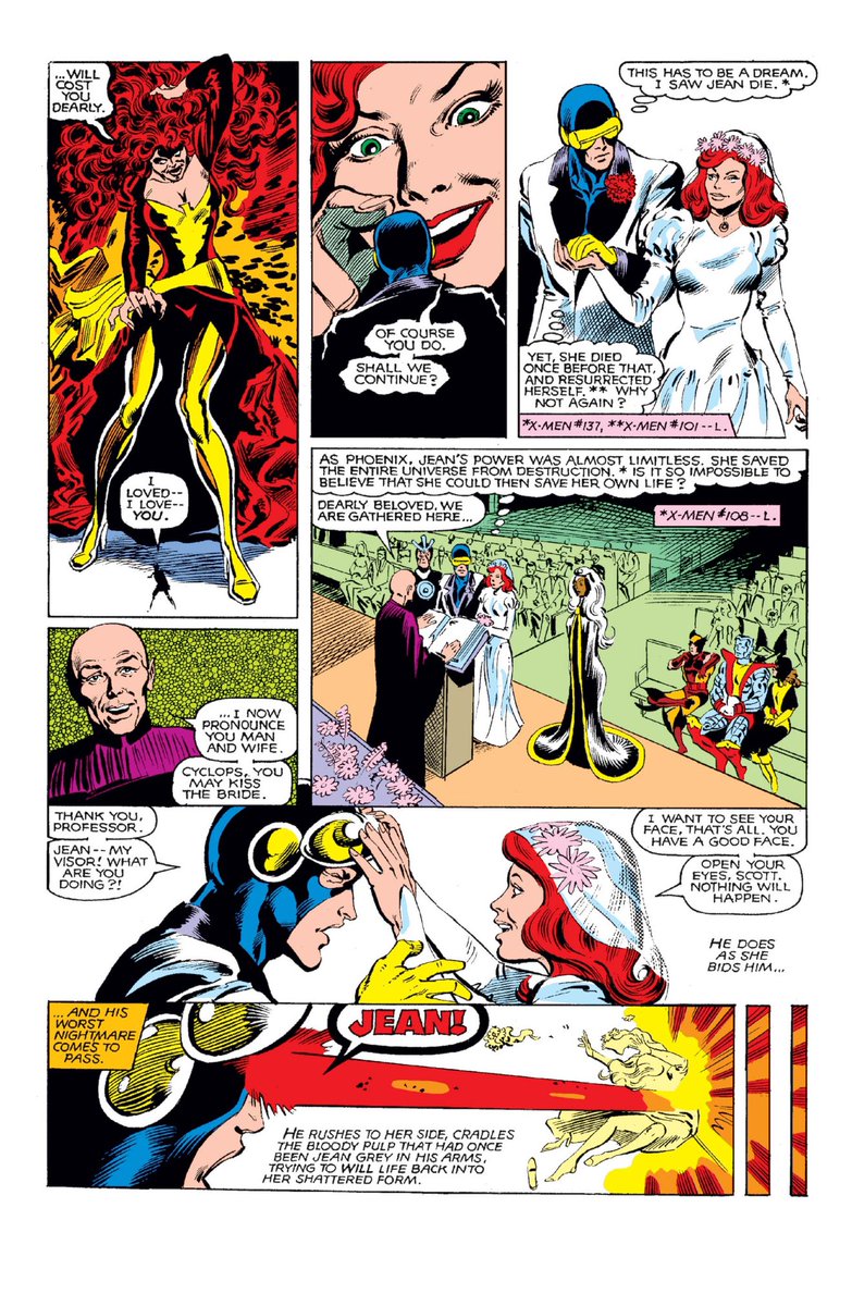 balvog's tweet image. X-Men #144 (1963)
Cyclops and Man Thing team up issue.
D’Spayre terrorizes Scott Summers and Lee Forrester after Lee's father committed suicide. (Scott’s new origin w/ the plane crash is flushed out here).
Scott is able to resist him w/ his memories and love he had for Jean.