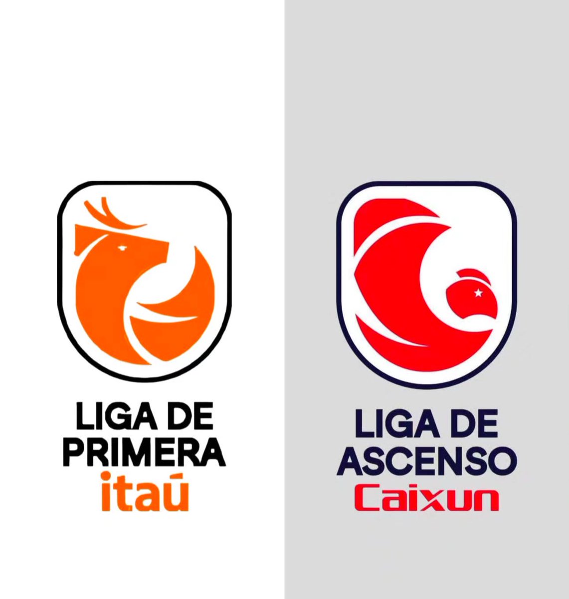 KryzSepulvedaC's tweet photo. Según cuentas oficiales de Itau y Molten estos serían los nuevos logos de los campeonatos de Primera y Primera B. Destaca el cambio de nombre y los símbolos del Huemul y el Cóndor… #Futbo #chile #campeonatochileno #futbolchile #anfp https://t.co/JhCbsmqqMm