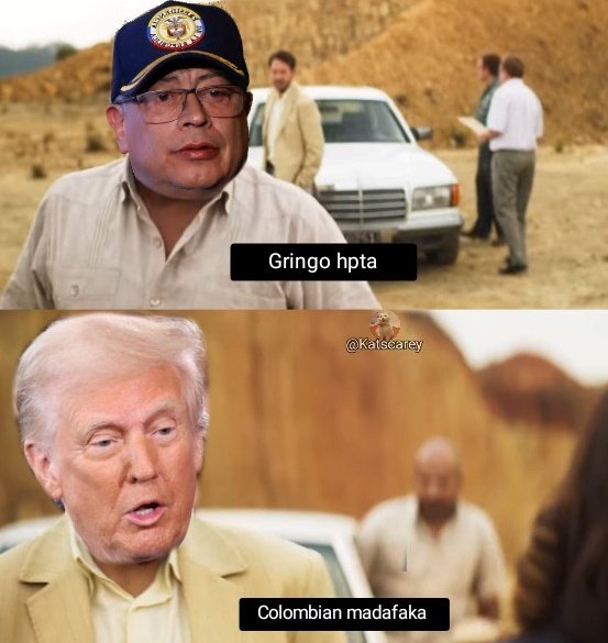 KatsCarey's tweet photo. Petro y Donald Trump si estuvieran de frente. 🤣 https://t.co/jRg8GiivjS