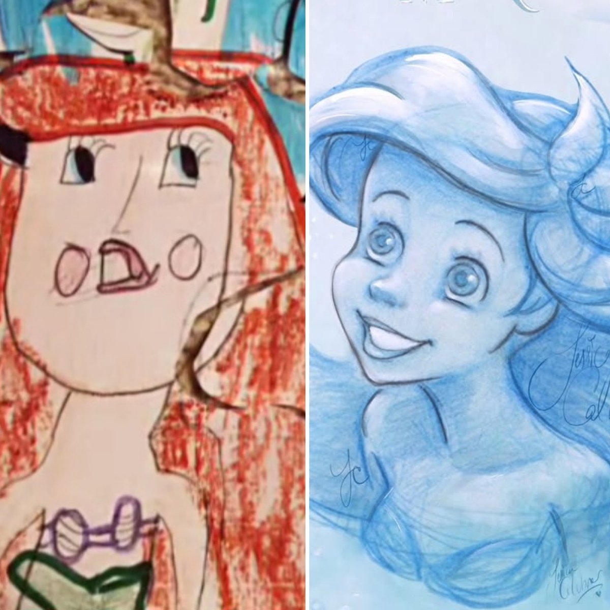 Adding to the Never stop drawing trend! #SundayMotivation #neverstopdrawing #disney #littlemermaid