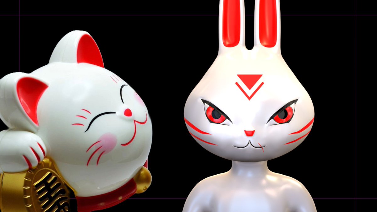 Meet the initial Martial Rabbits Avatar!

Inspired by the iconic Japanese Maneki figurines, this humanoid rabbit combines traditional ceramic textures with a unique Japanese manga twist. Designed by a veteran game artist, it’s crafted with detail, love, and a passion for manga