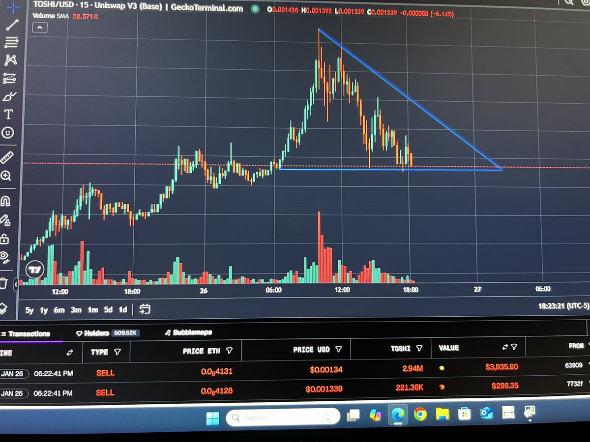 When toshi going back up ??? Info would be helpful