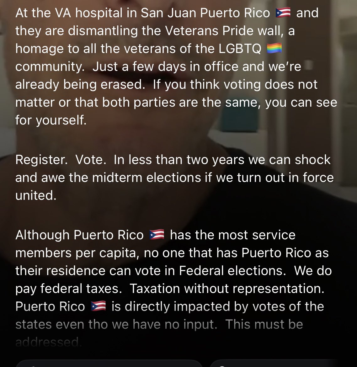 NotiJuan's tweet photo. Un paciente del Hospital de Veteranos en San Juan denunció que, al igual que en otras dependencias del Gobierno de los Estados Unidos, el hospital está censurando todo material alusivo a la comunidad LGBT.
“Thanks for your service, unless you’re LGBTQ. Then… just disappear”. https://t.co/aMKyVBIEyk
