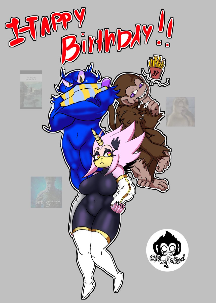 PurpleKunai's tweet image. Birthday art for @SupercsYo