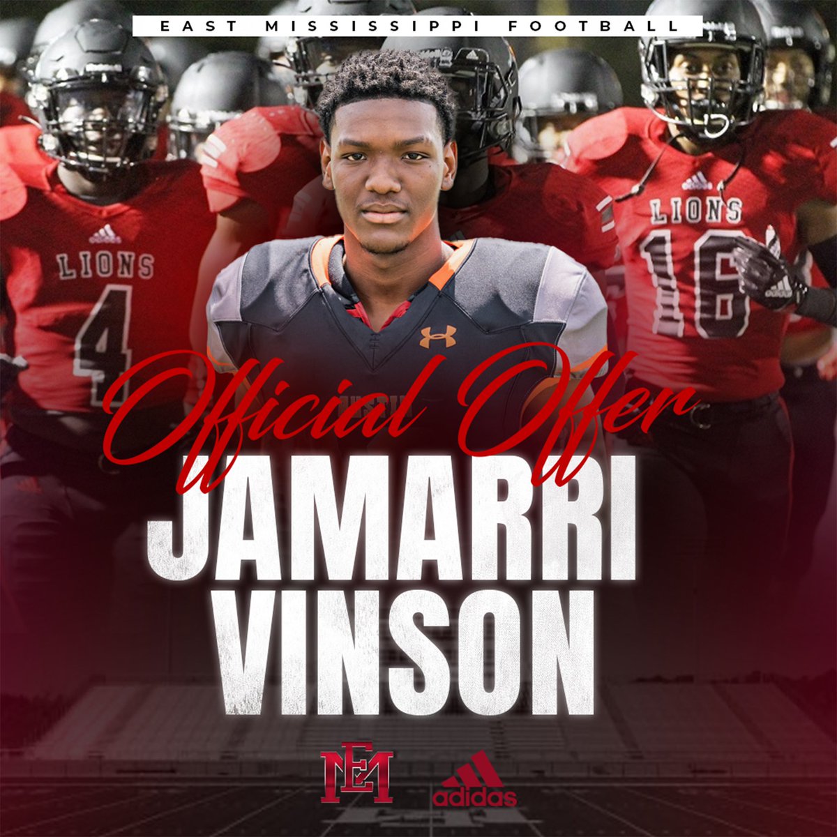Congratulations to Jamarri Vinson on Earning an OFFER from East Mississippi Community College‼️