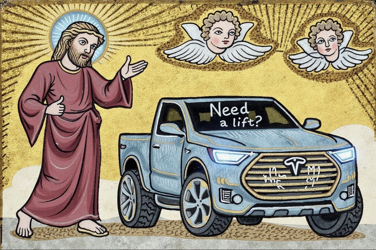 Hey <a href="/elonmusk/">Elon Musk</a> !!! 🚀
Here is new Tesla Truck Design idea!

Created with $WMM Weird Medieval Memes AI 🤖

⚔️ forge.medievalmemes.ai ⚔️

9pWPUXoZKWNPWyaegPQeR3Kn8aFz9nrGtm5jeAFzpump
#Memes #memecoin100x #memecoin #binance #SPX6900 $sol $eth $btc $sui $bnb $ton $toshi $trx