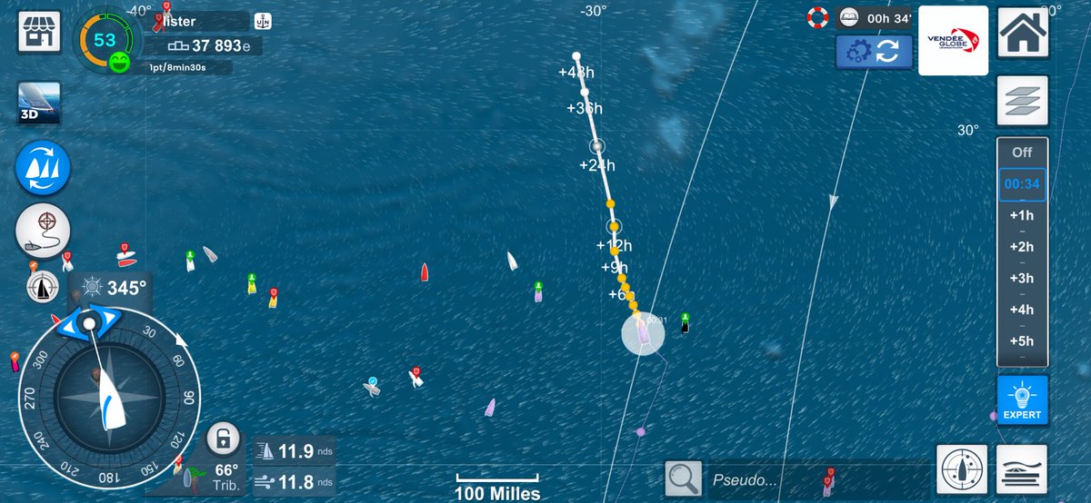 lister148's tweet photo. 00h36
37 893e place.
La prétendue bonne route a viré de manière imprévisible et mon cap aussi.
Mais de meilleurs vents nous attendent plus au nord.
Il ne faut rien lâcher, on garde le cap, et chaque coup de barre nous rapproche du but !
#vendeeglobe2024 #virtualregatta #VR24 https://t.co/6keJvUZioW