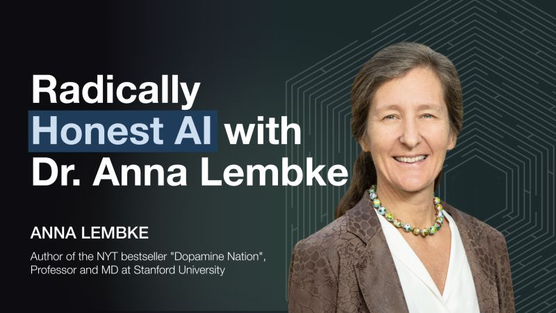 OneReachai's tweet photo. AI and Addiction: A Conversation with Dr. Anna Lembke 🧠🤖

In the latest episode of Invisible Machines, Dr. Anna Lembke, author of the The New York Times bestseller Dopamine Nation, explores the possibility of radically honest AI supporting healthier technology use. https://t.co/qKdwFDCPxs