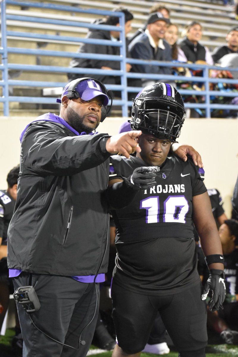 CoachHughes254's tweet photo. I’m beyond proud of this guy @DQ_Ervin10. He listened to everything I was teaching and because of his willingness to learn my younger guys are excited. My proudest moment this year was watching him chase down screens, he made so many tackles just by giving effort. He was a UNANIMOUS all district selection, great combination of quickness and leverage