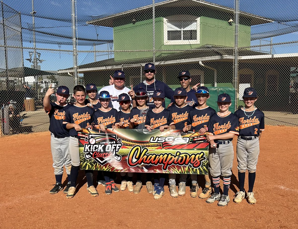 Congratulations to our 11U Platinum team, opening weekend of the spring, <a href="/FLA_USSSA/">Florida USSSA</a> tournament win! Champions of the Kick Off Classic in Lakewood Ranch!
