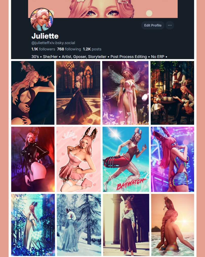 julietteffxiv's tweet image. Hey I'm Juliette! I love photography and post process editing! I'm mostly active on bsky so feel free to follow me there! 💖
🦋bsky.app/profile/juliet…
📸instagram.com/julietteffxiv/