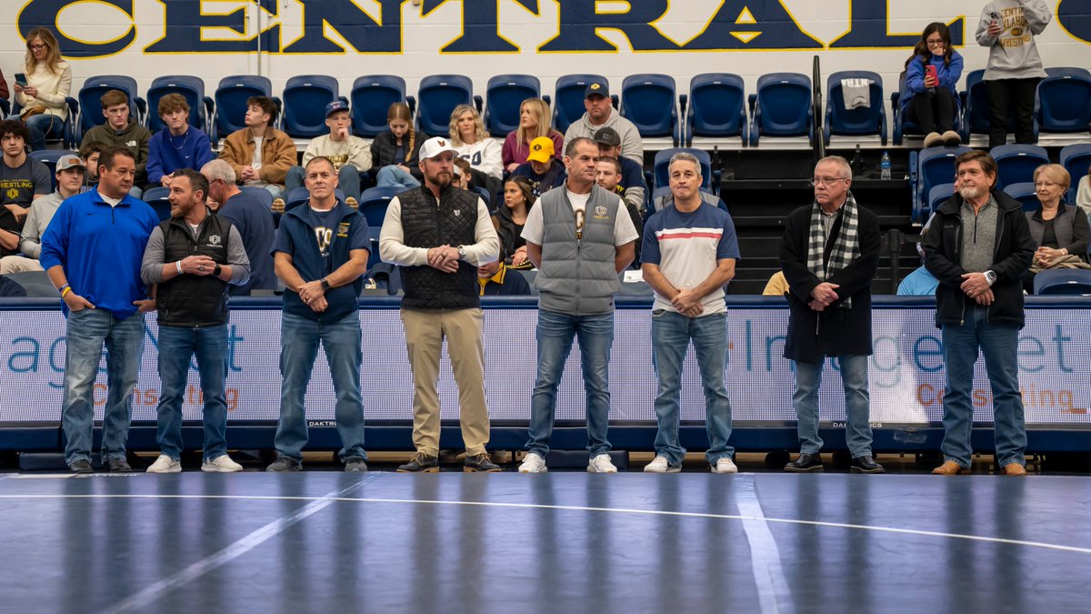 It was great to celebrate the 1985 and 1995 <a href="/UcoWrestling/">UCO Wrestling</a> national championship teams during today's win over Colorado State-Pueblo on Alumni Day!