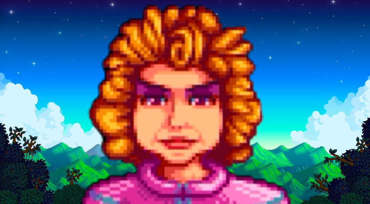 tyleroakley's tweet photo. hey, it’s me, pam from stardew valley https://t.co/WT69o8auKP