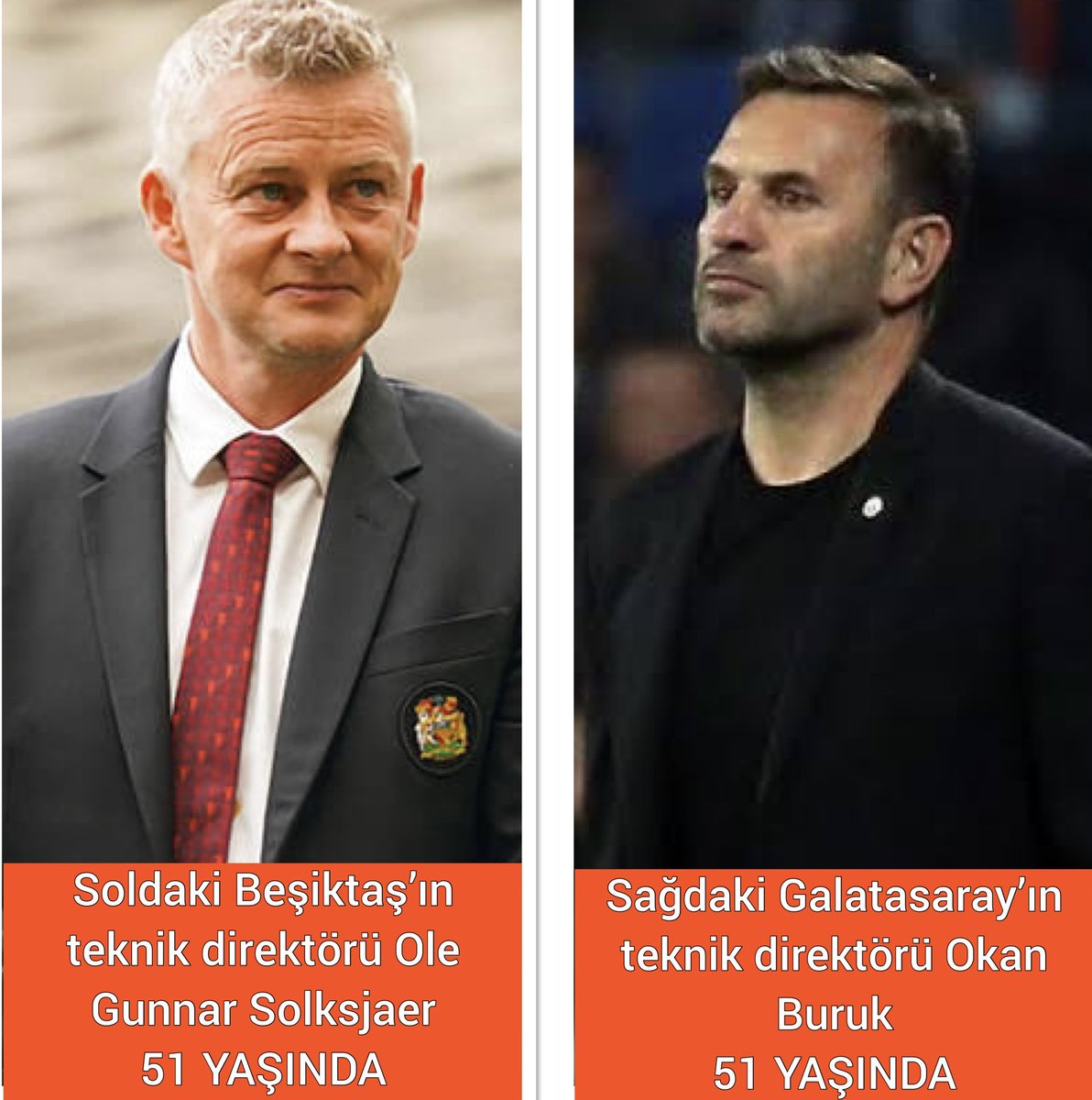 Okan hocam hala 18’lik çıtır maşallah ❤️ 
ole gunner solskjaer Okan Buruk