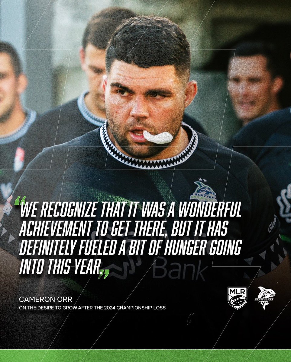 Major League Rugby (@usmlr) on Twitter photo Seawolves’ motivation for 2025 has been building since August 4th
Prop <a href="/cammyorr95/">Cameron Orr</a> discusses resilience, self-reflection, and the drive for constant improvement.
Read the feature: bit.ly/SEA_Orr_25
🖊️ <a href="/joeharvey34/">Joe Harvey</a> | <a href="/SeawolvesRugby/">Seattle Seawolves Rugby</a> | #MLR2025 Seawolves’ motivation for 2025 has been building since August 4th
Prop <a href="/cammyorr95/">Cameron Orr</a> discusses resilience, self-reflection, and the drive for constant improvement.
Read the feature: bit.ly/SEA_Orr_25
🖊️ <a href="/joeharvey34/">Joe Harvey</a> | <a href="/SeawolvesRugby/">Seattle Seawolves Rugby</a> | #MLR2025