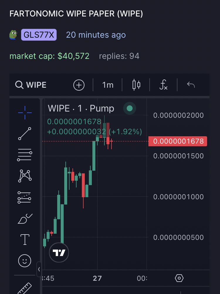 FARTONOMIC WIPE PAPER (WIPE) 40K

E1WPH7FMrgrJfqXdQHf76PooWBpfWafx9JrE9neUpump