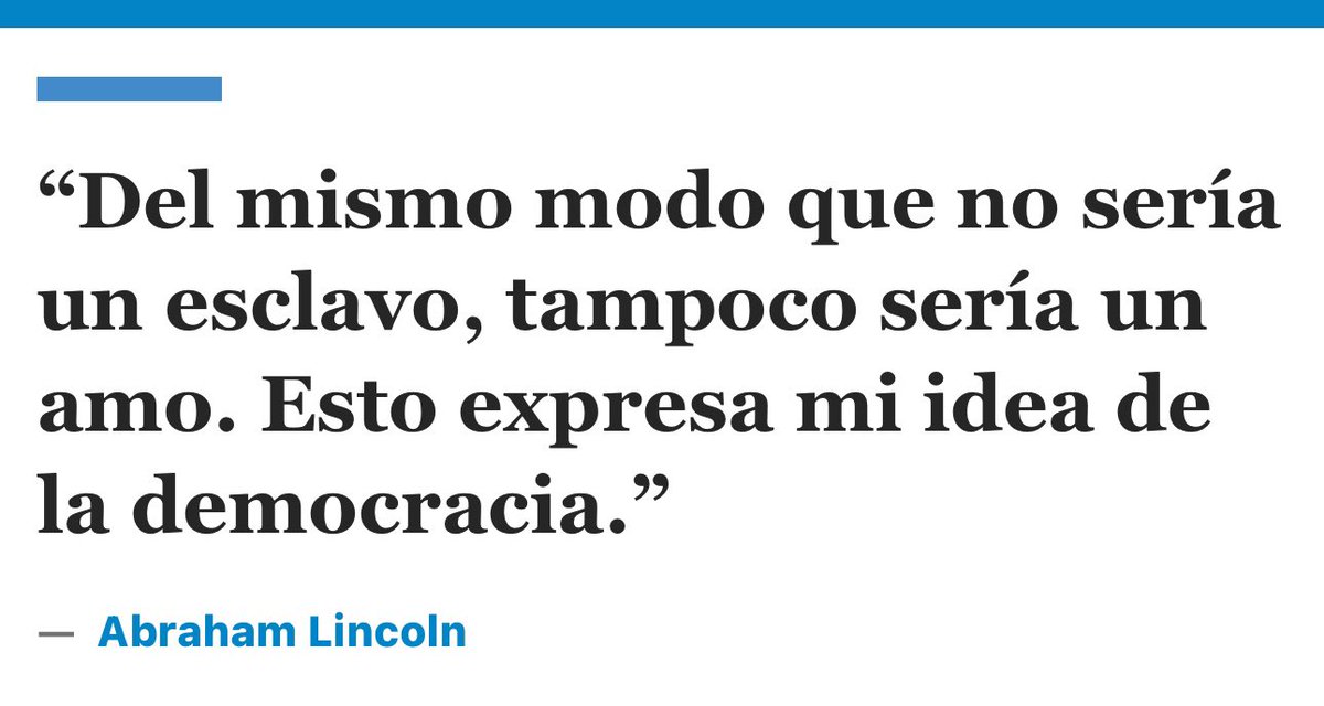 Qué bueno volver a leer a Lincoln y reflexionar sobre el significado de Dignidad, Soberanía y Democracia