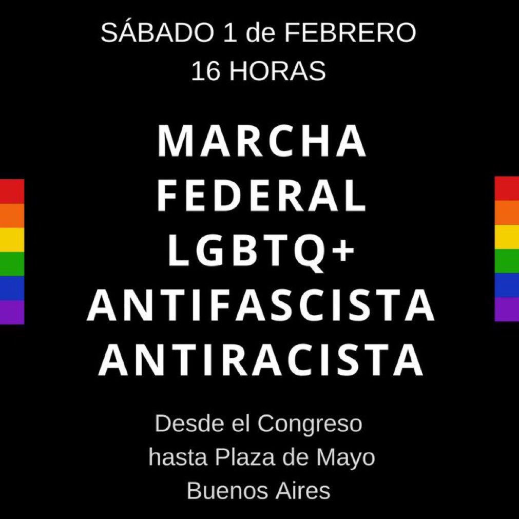CampAbortoCABA's tweet photo. 🏳️‍🌈🏳️‍⚧️ Marcha Federal LGBTQ+ Antifascista Antiracista
📢 Nos vemos el sábado 1 de febrero, 16h. De Congreso a Plaza de Mayo.

Nuestras vidas están en riesgo. Al clóset no volvemos nunca más! https://t.co/dVpAWbfCOI