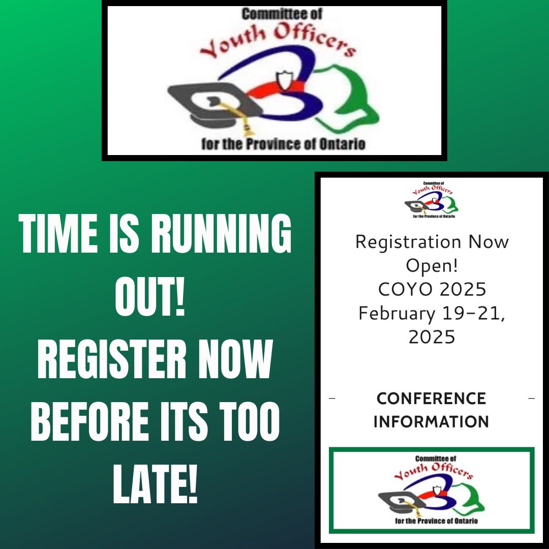 Have you registered yet? 

Time and spots are running out! 
Register now and reserve your spot!
We have an amazing line up of speakers! 
Be sure to check us out. 
Register here: coyo.on.ca/conference-inf…
#COYO2025