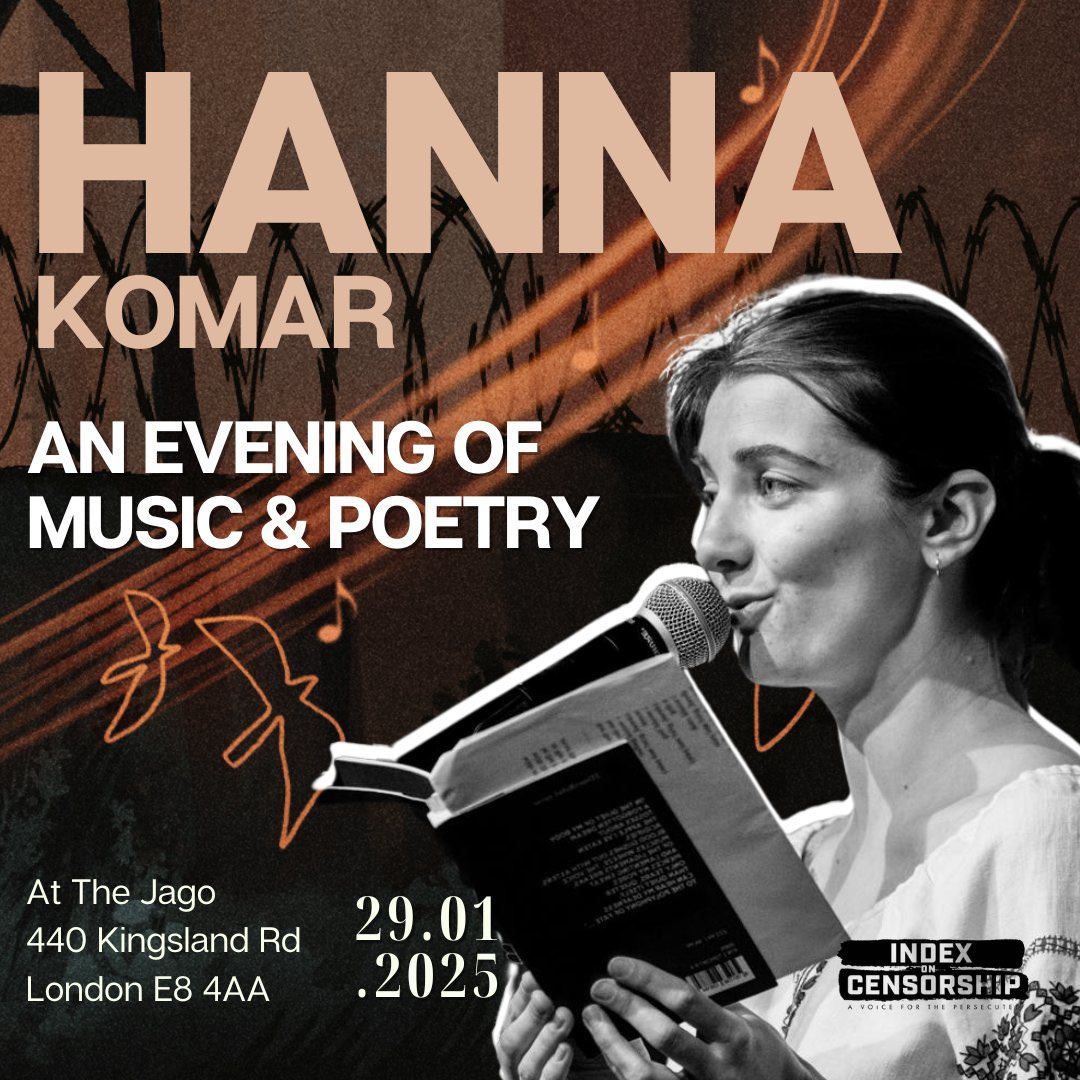 Rahima Mahmut (@mahmutrahima) on Twitter photo Looking forward to performing with Shukrat Nur, <a href="/KomarHanna/">Hanna Komar</a> <a href="/solaakingbola/">Sola Akingbola</a>&the Eegun Rhapsodies at the launch of <a href="/IndexCensorship/">Index on Censorship</a>’s latest mag, Unsung Heroes, on Jan 29. Join us to honour artists who stand strong against censorship.
Ticket link 👇
eventbrite.co.uk/e/unsung-heroe… Looking forward to performing with Shukrat Nur, <a href="/KomarHanna/">Hanna Komar</a> <a href="/solaakingbola/">Sola Akingbola</a>&the Eegun Rhapsodies at the launch of <a href="/IndexCensorship/">Index on Censorship</a>’s latest mag, Unsung Heroes, on Jan 29. Join us to honour artists who stand strong against censorship.
Ticket link 👇
eventbrite.co.uk/e/unsung-heroe…