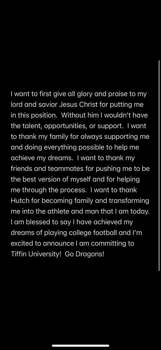 Cooper Josefczyk (@cooperjosefczyk) on Twitter photo 100% Committed!
Thank you Jesus❤️🔥✝️
<a href="/MHSBeesFB/">Medina Football</a> <a href="/medinaathletics/">Medina Athletics</a> <a href="/CoachBowers59/">Kevin Bowers</a> <a href="/LauckCam/">Cameron Lauck</a> <a href="/Coach_Ekkens/">Brett Ekkens</a> <a href="/TUDragonFB/">Tiffin University Football</a> 100% Committed!
Thank you Jesus❤️🔥✝️
<a href="/MHSBeesFB/">Medina Football</a> <a href="/medinaathletics/">Medina Athletics</a> <a href="/CoachBowers59/">Kevin Bowers</a> <a href="/LauckCam/">Cameron Lauck</a> <a href="/Coach_Ekkens/">Brett Ekkens</a> <a href="/TUDragonFB/">Tiffin University Football</a>