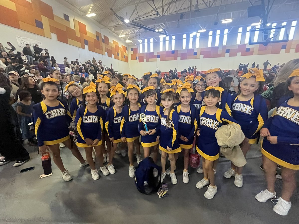 YFRIAS_CNBE's tweet photo. Our first time in the Cheer Competition World &amp; CBNE Cheer placed 3rd! ! The girls have persevered &amp; have shown their strength and patience. I am extremely proud! They did their absolute best and had fun! I am truly blessed to be their Coach! @BNarbuth_ES @LOHara_CBNE @MRod_CBNE https://t.co/fRy6CIZLq9