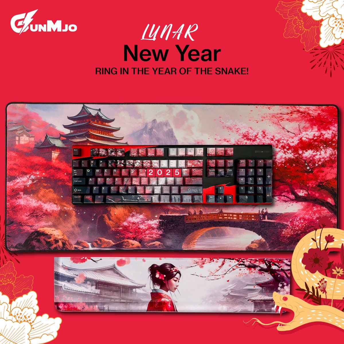 🐍The year of the snake🏮
🧨Hope everyone realizes your New Year’s wishes✌︎︎• ◡•
🧧New year, new determination, new gear.
🔗a.co/d/7DHvzIW
🏷️#gunmjo #gunmjopro #keycaps
#keyboardcables#coiledcable #computersetup#mousepad #wristrest
#gamingsetup #gaming #gaminglife